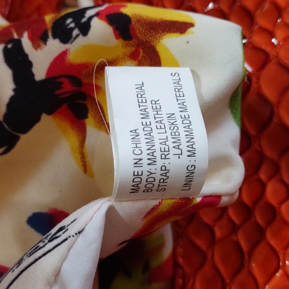 Chi by Carlos Falchi Croc Embossed Faux Leather Shoulder Bag - Picture 10 of 10